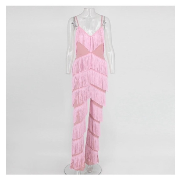 Pink Wide-Leg Jumpsuit - Picture 2 of 8